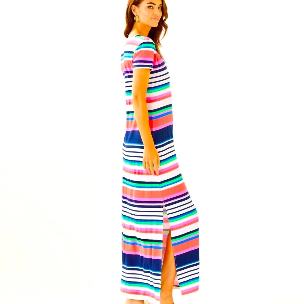 178.00 NWT LILLY PULITZER MILANA MULTI SUNSHINE STRIPE PERFECT SUMMER DRESS